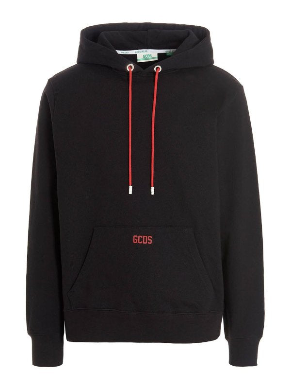 Gcds felpa bambina con logo nero