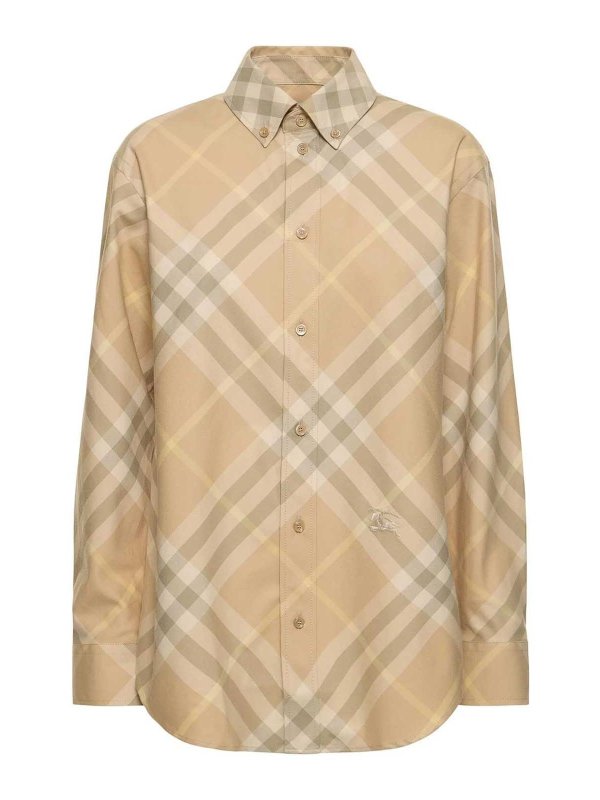 Camicia In Cotone A Quadri Cotone Burberry – Lambitelli