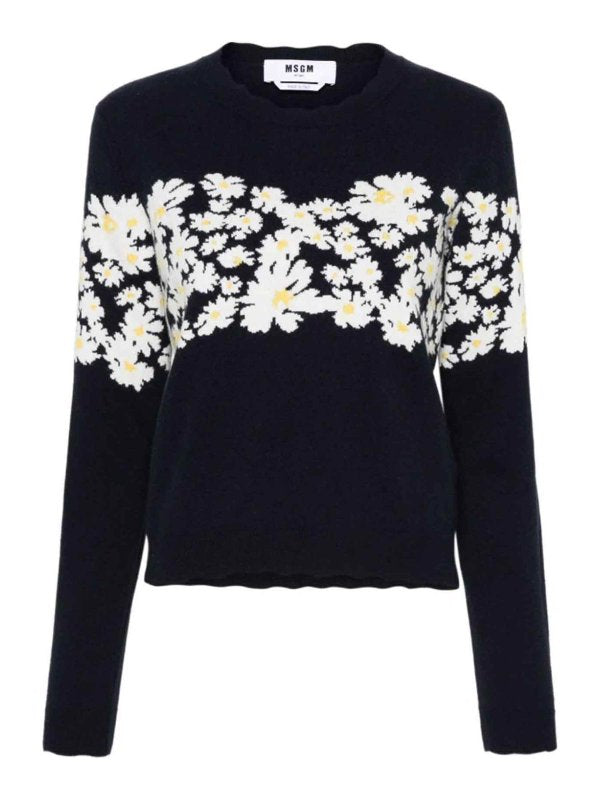 Maglione Con Stampa Margherite – Lambitelli