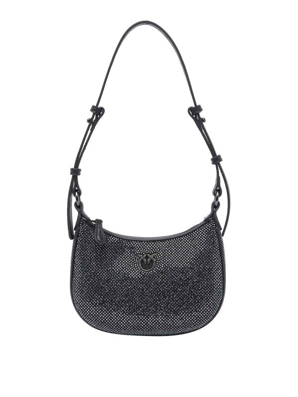 SEM VACCARO BORSA A SPALLA MEZZA LUNA NERO