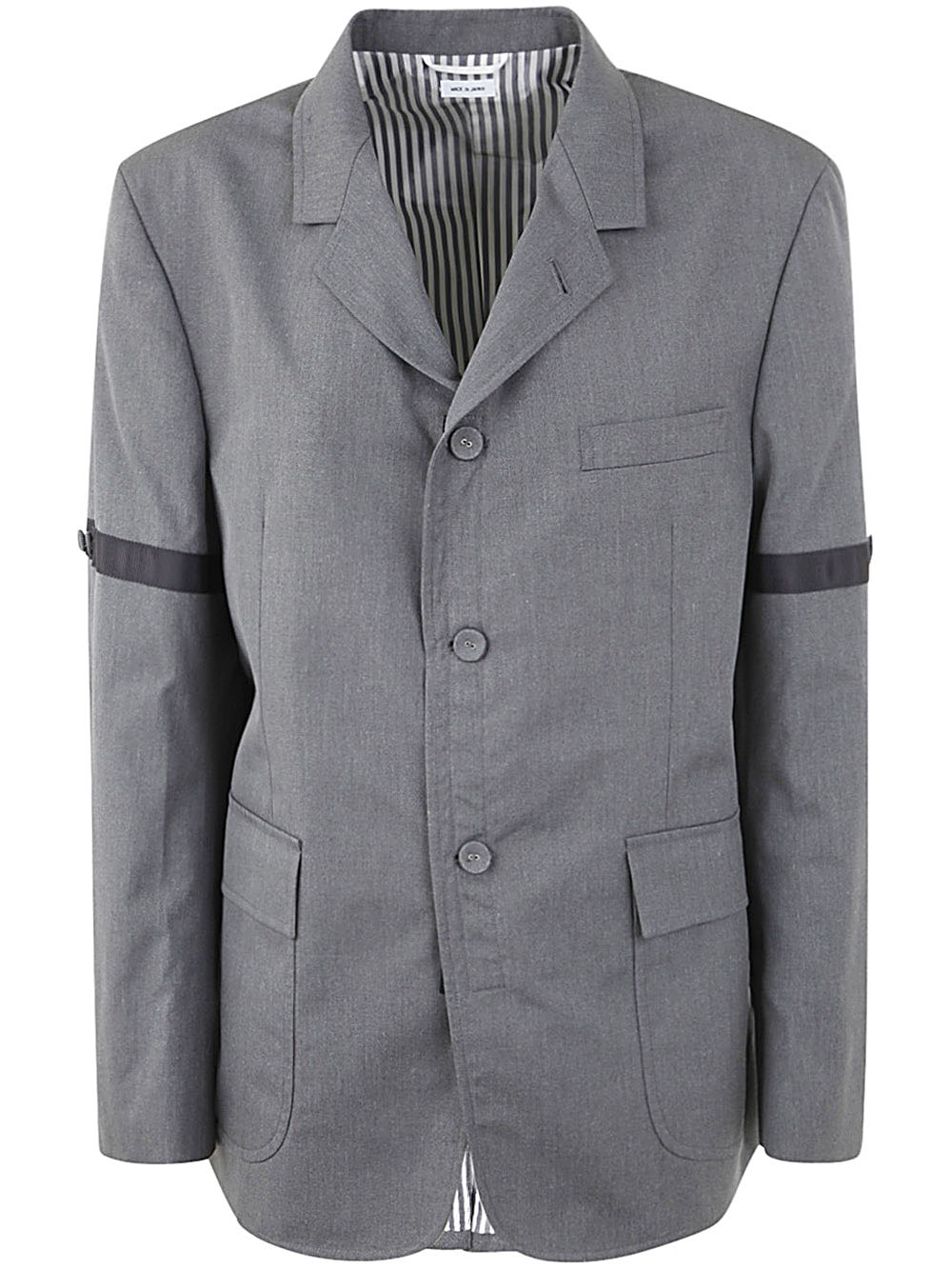 Unstructured Straight Fit Sb S/c With Gg Armband In Typewriter Cloth