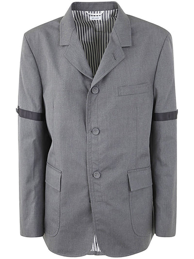 Unstructured Straight Fit Sb S/c With Gg Armband In Typewriter Cloth