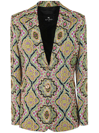 Printed Silk Twill Jacket