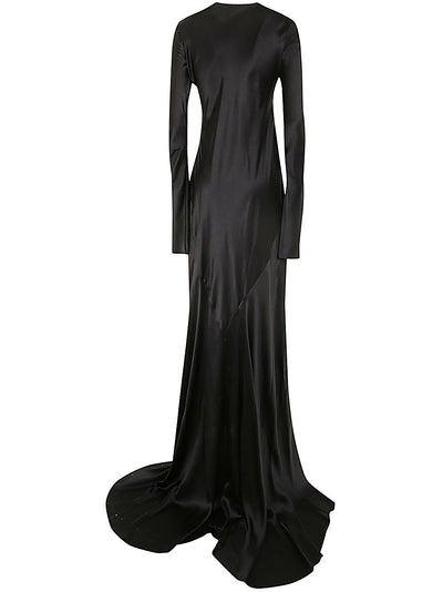 Demy X-long High Slit Long Sleeve Dress