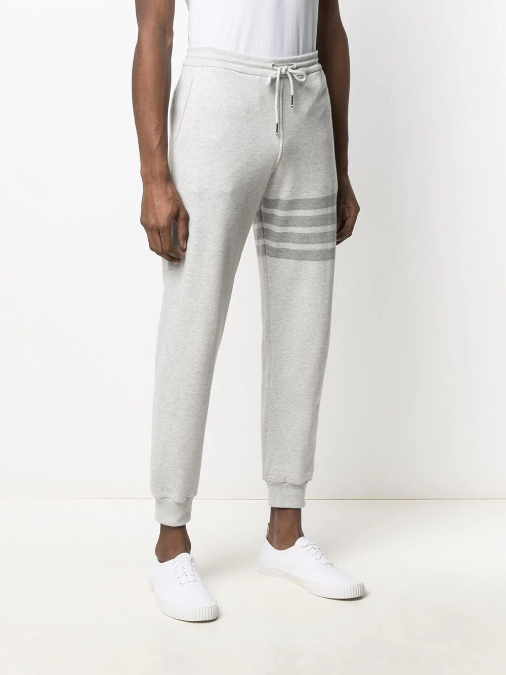 Sweatpants In Classic Loopback With Engineered 4 Bar Stripe