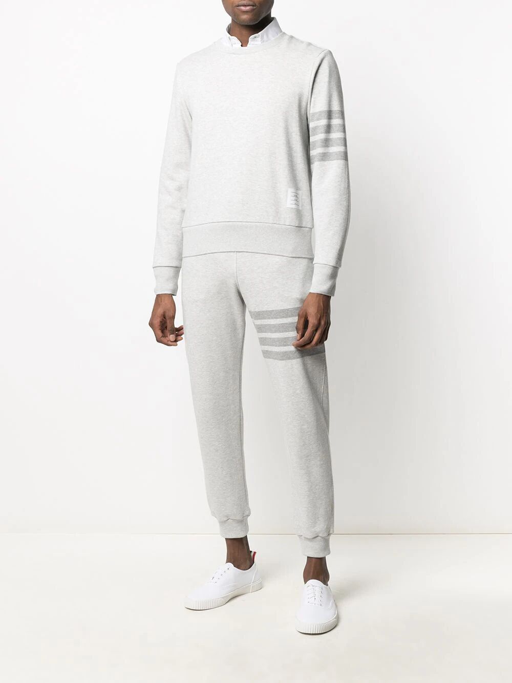 Sweatpants In Classic Loopback With Engineered 4 Bar Stripe