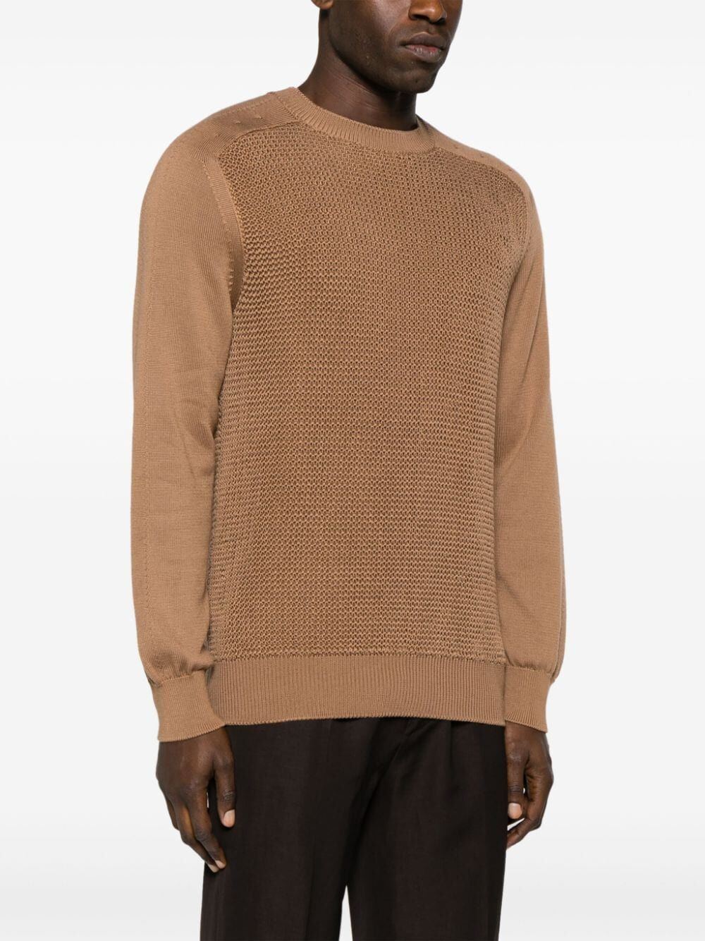 Cotton And Silk Crew Neck