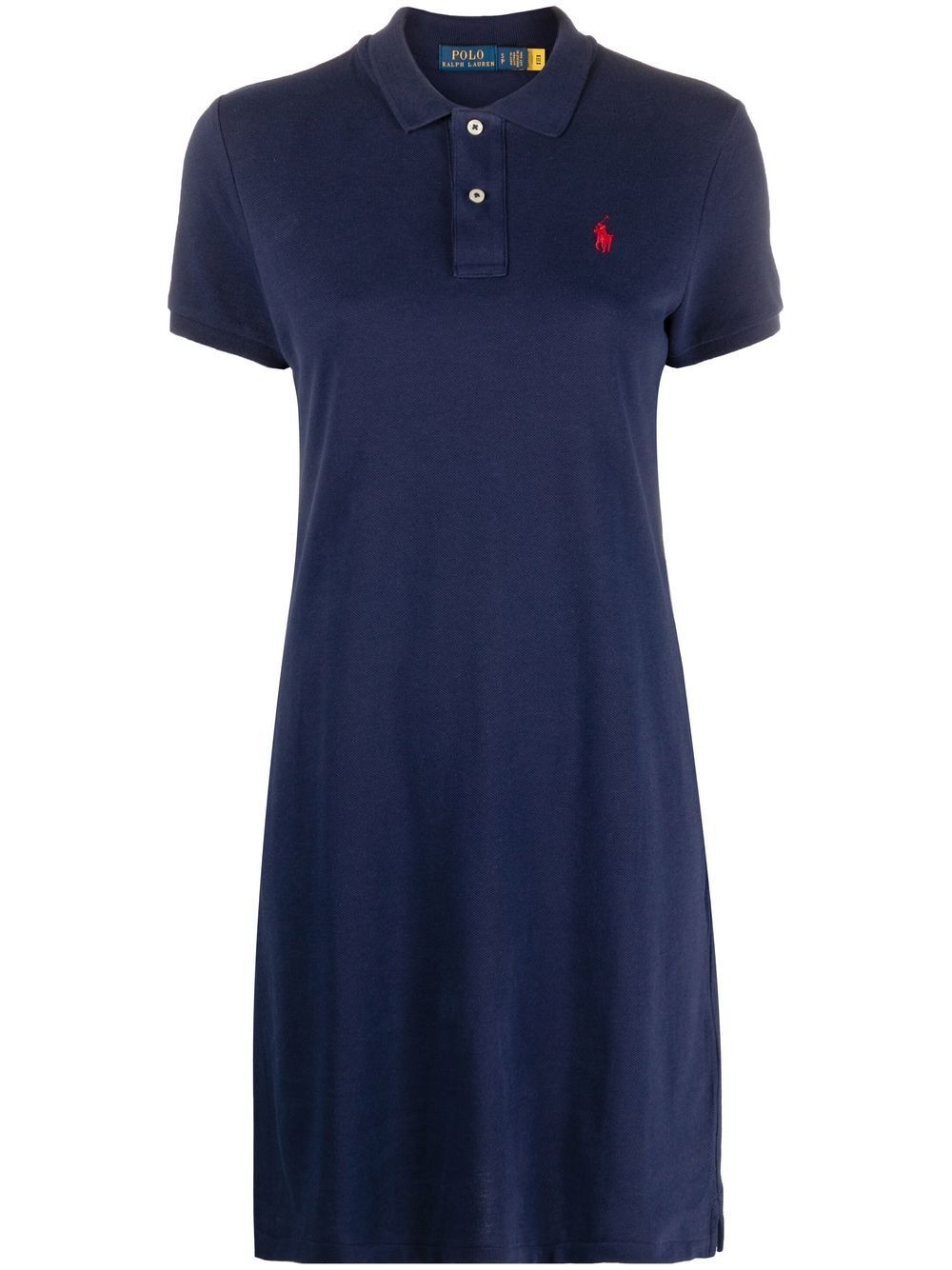 Short Sleeves Polo Neck Dress