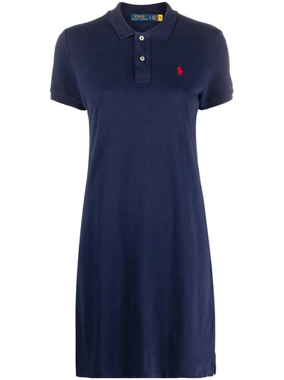 Short Sleeves Polo Neck Dress