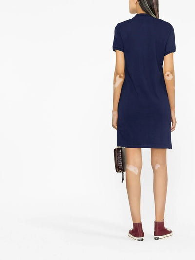 Short Sleeves Polo Neck Dress
