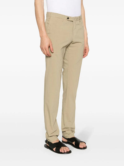 Double Dye Stretch Light Popeline Slim Flat Front Pants