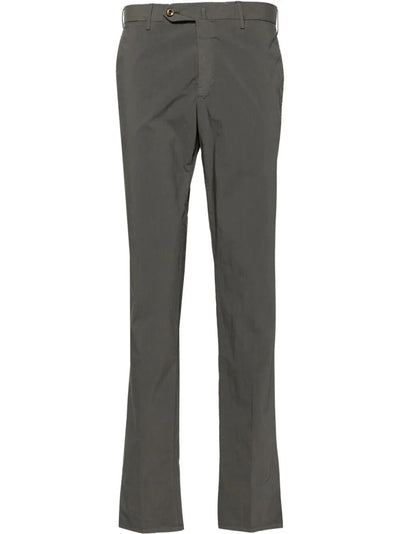 Double Dye Stretch Light Popeline Slim Flat Front Pants