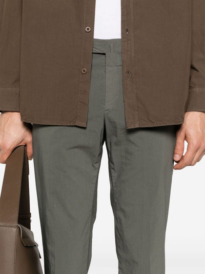 Double Dye Stretch Light Popeline Slim Flat Front Pants