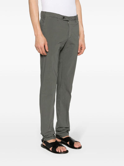 Double Dye Stretch Light Popeline Slim Flat Front Pants