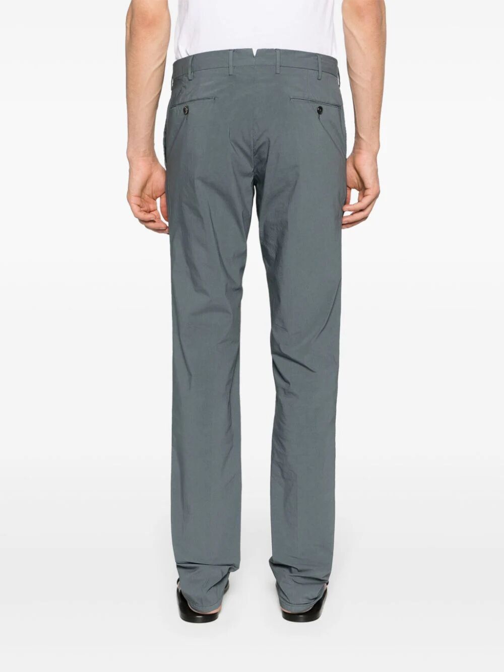 Double Dye Stretch Light Popeline Slim Flat Front Pants