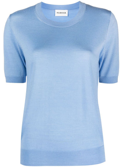 Short Sleeves Crew Neck Sweater