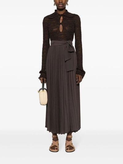 Long Pleated Skirt