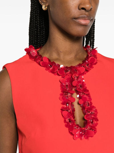 Sleeveless Mini Dress With Paillettes