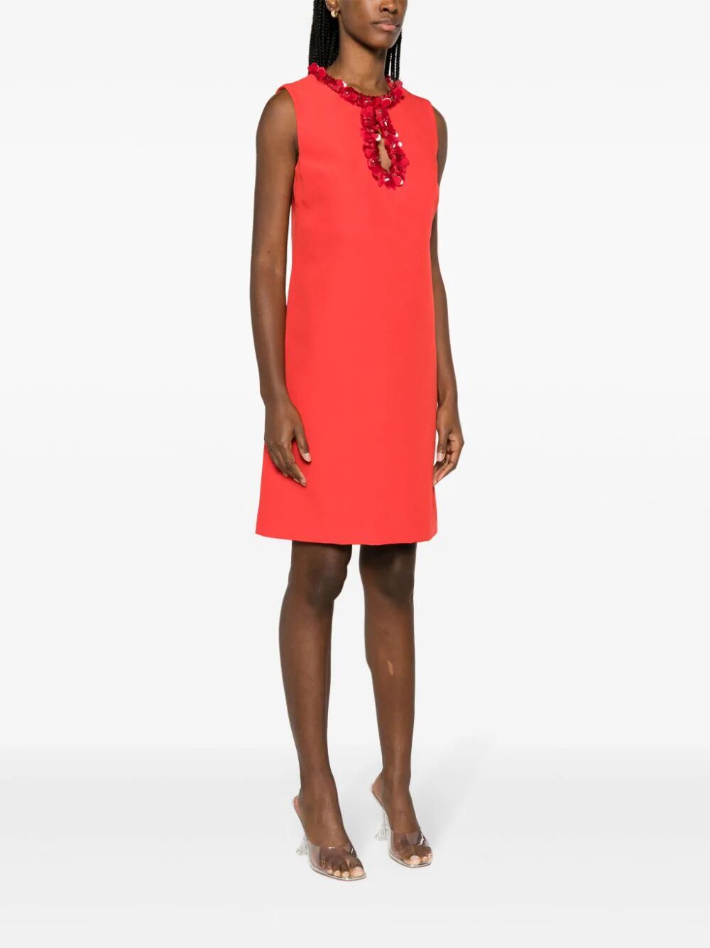 Sleeveless Mini Dress With Paillettes