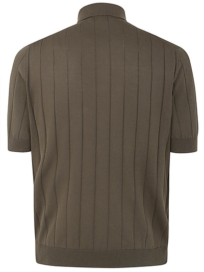 Short Sleeves Ribbed Polo