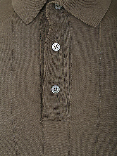 Short Sleeves Ribbed Polo