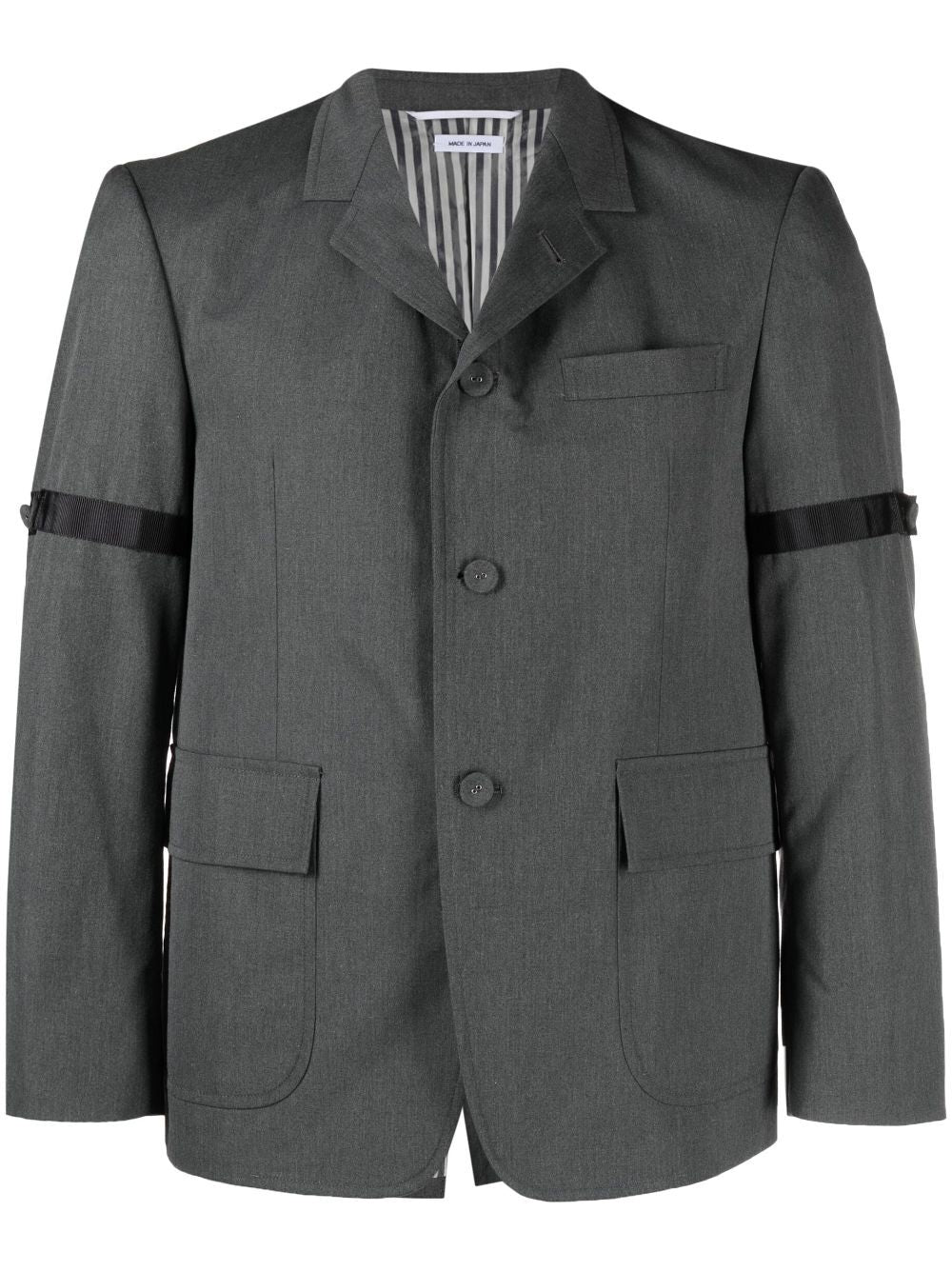 Unstructured Straight Fit Sb S/c With Gg Armband In Typewriter Cloth