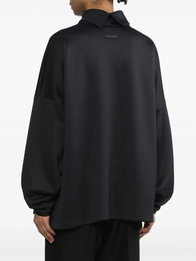 Split High Neck Ls Top
