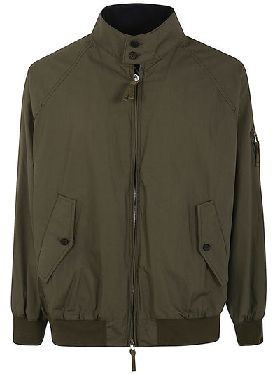 Washed Cotton Bomber With Side Zip