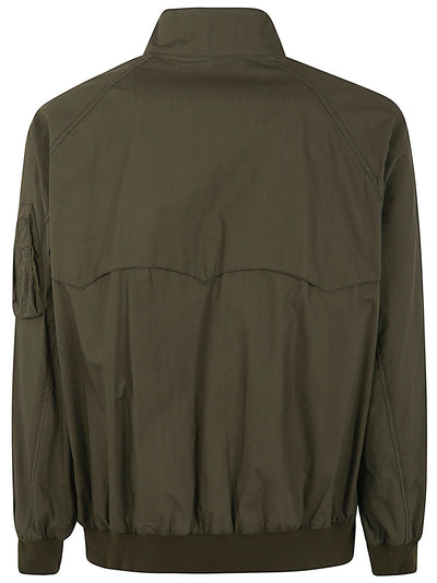 Washed Cotton Bomber With Side Zip