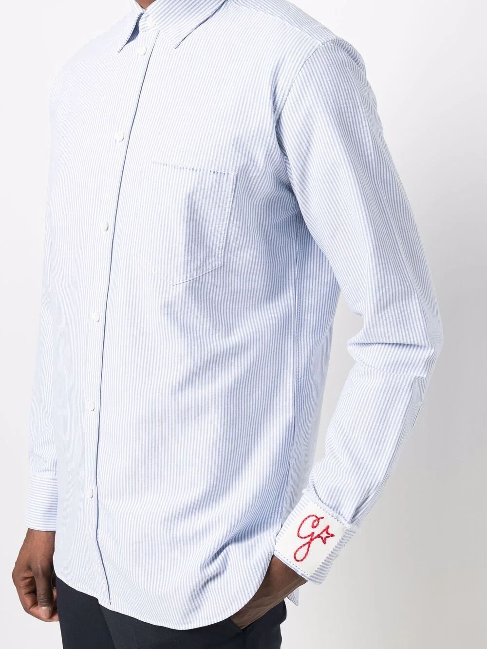 Golden M`s Regular Striped Oxford Shirt