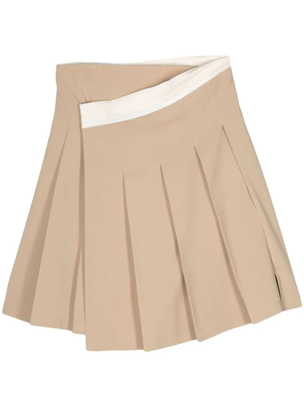 Pleated Midi Wrap Skirt