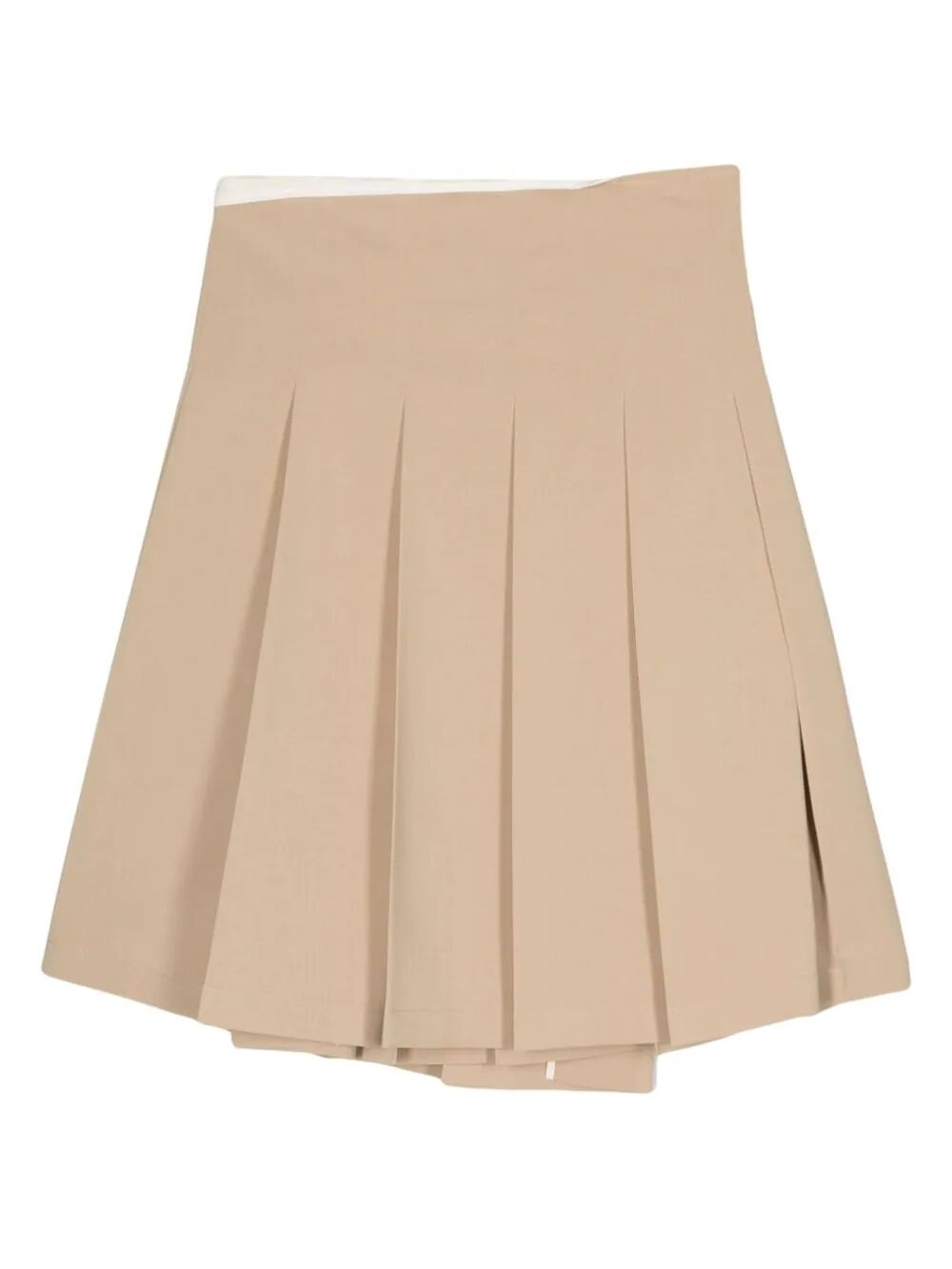 Pleated Midi Wrap Skirt