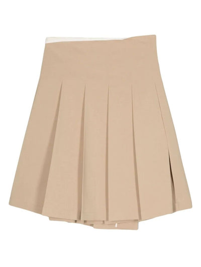 Pleated Midi Wrap Skirt