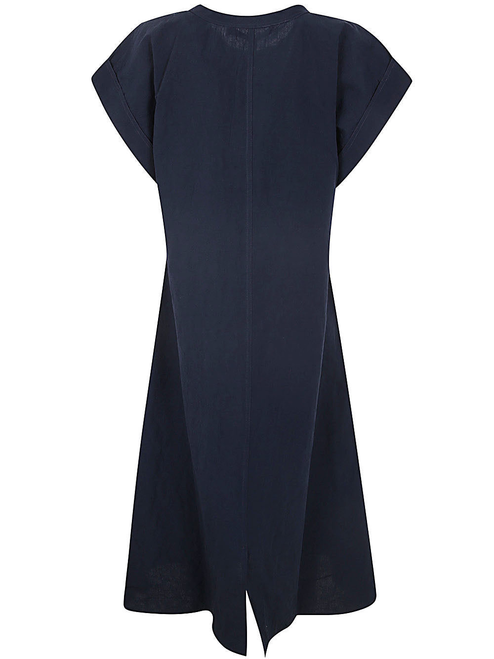 Long Dress With Pockets And Short Sleeves
