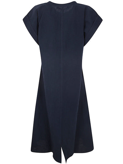 Long Dress With Pockets And Short Sleeves