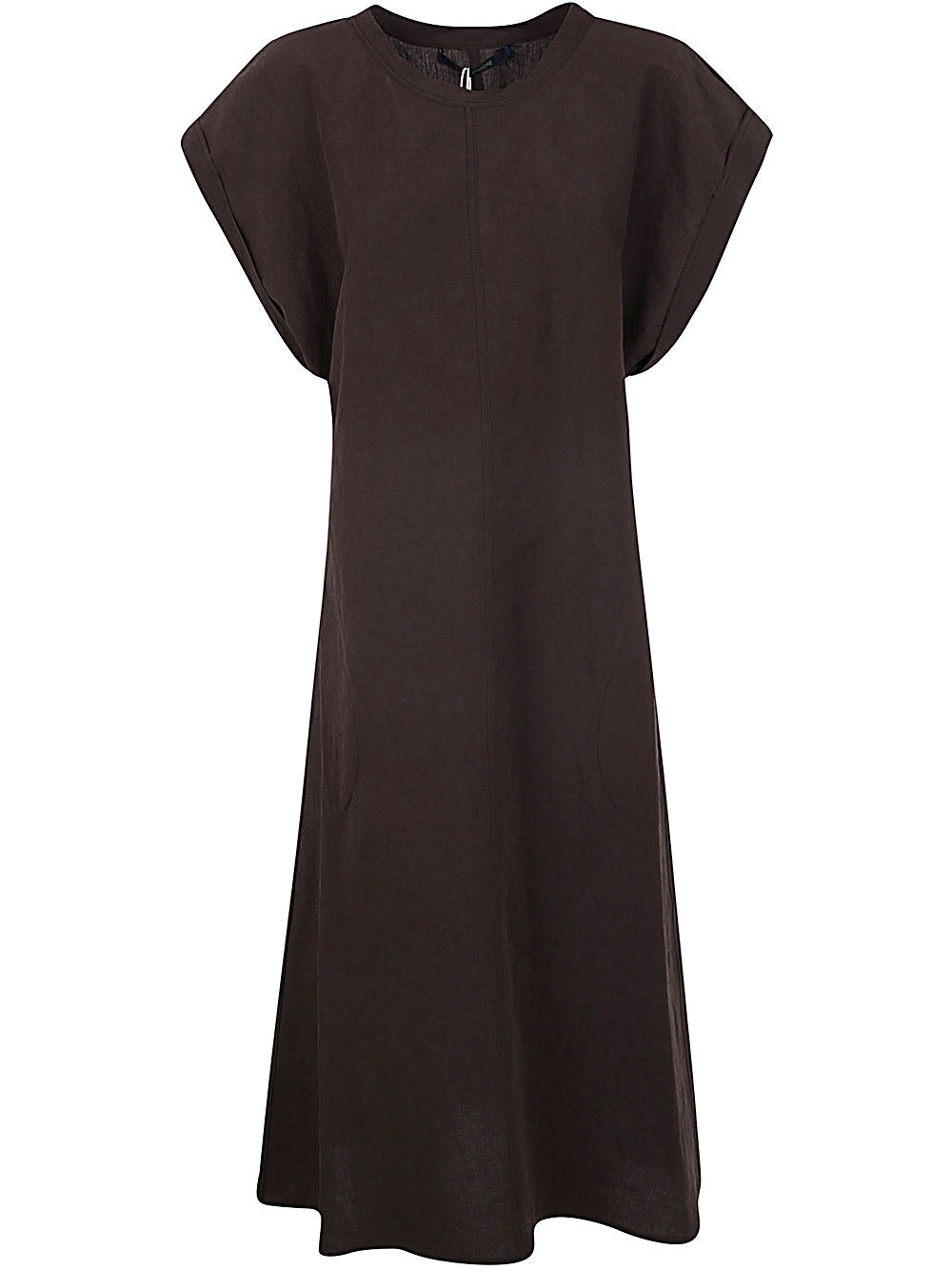 Long Dress With Pockets And Short Sleeves
