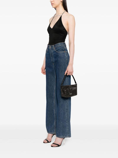 Silver Diamante Small Hobo Bag
