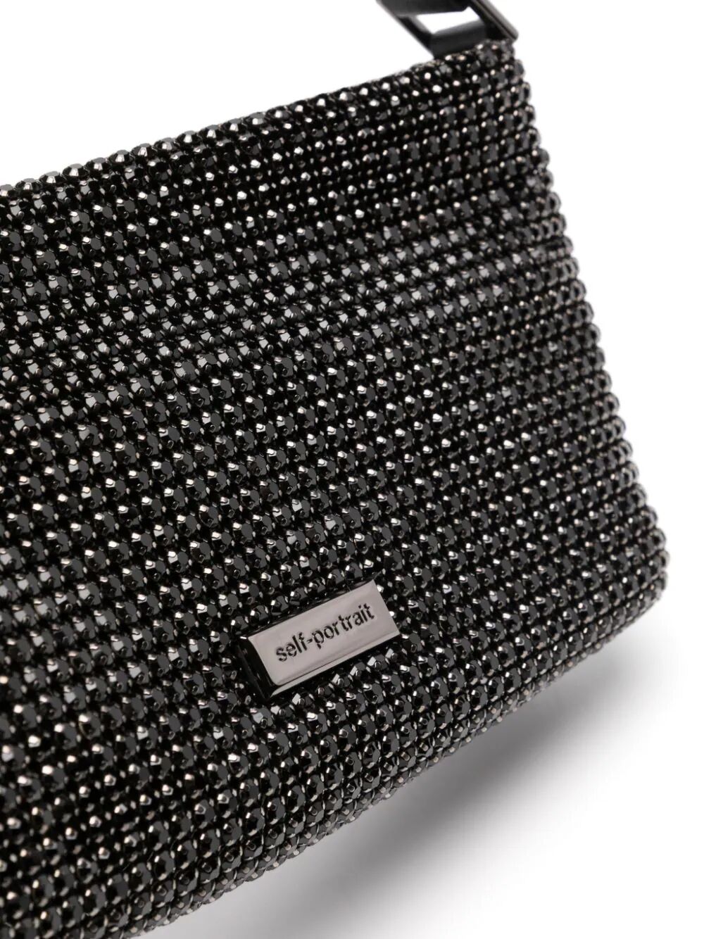 Silver Diamante Small Hobo Bag