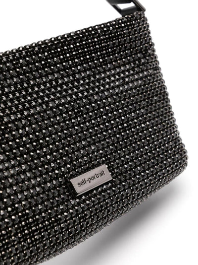 Silver Diamante Small Hobo Bag