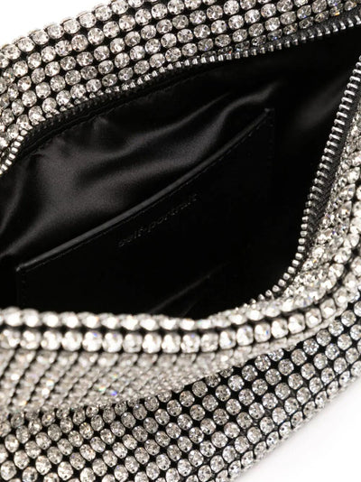 Silver Diamante Small Hobo Bag