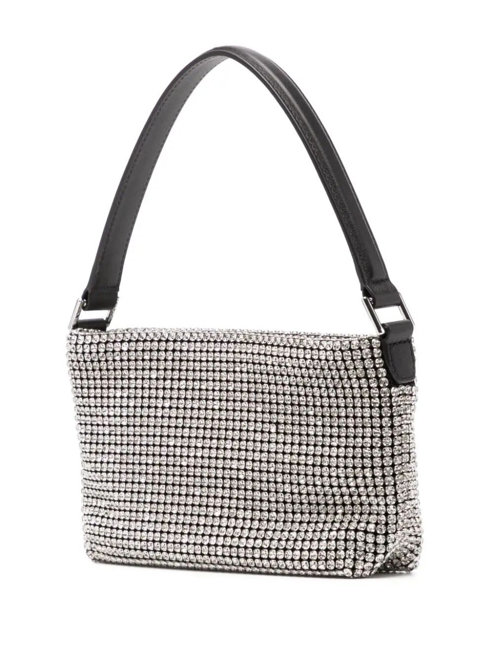 Silver Diamante Small Hobo Bag