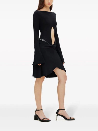 Slash Ellipse Crepe Jerse Mini Skirt