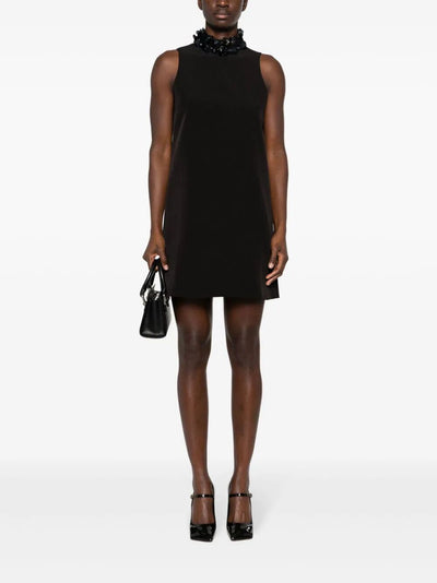 Sleeveless High Neck Mini Dress With Paillettes