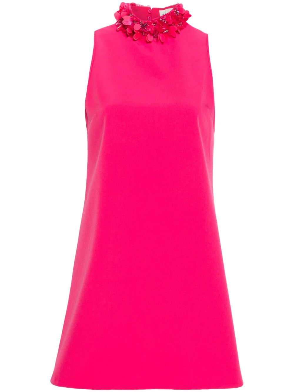 Sleeveless High Neck Mini Dress With Paillettes