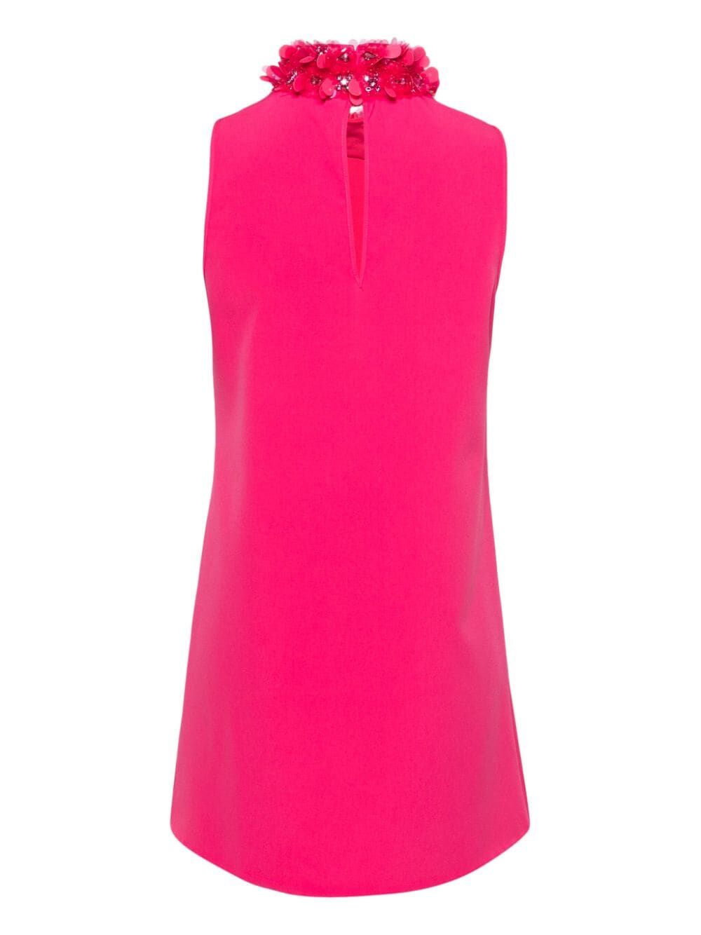Sleeveless High Neck Mini Dress With Paillettes