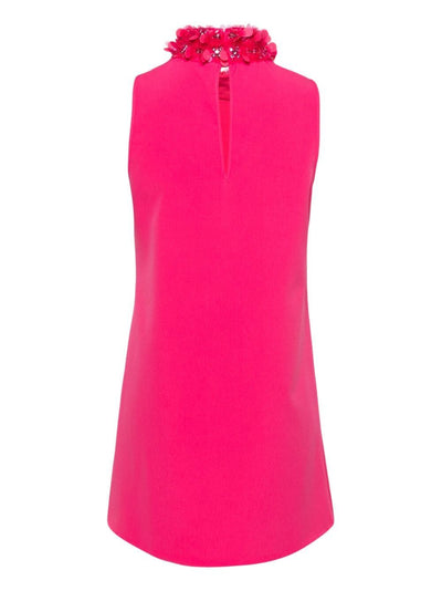 Sleeveless High Neck Mini Dress With Paillettes