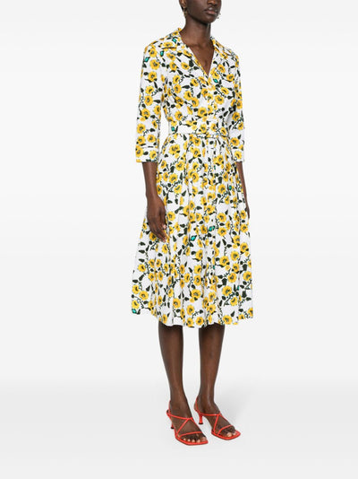 Audrey 3/4 Sleeves Shirt Collar Long Dress