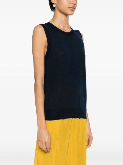 Sleeveless Crew Neck Sweater