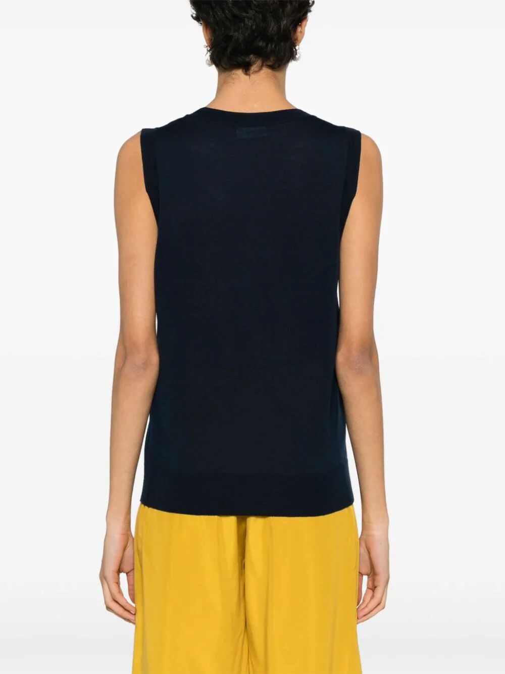 Sleeveless Crew Neck Sweater