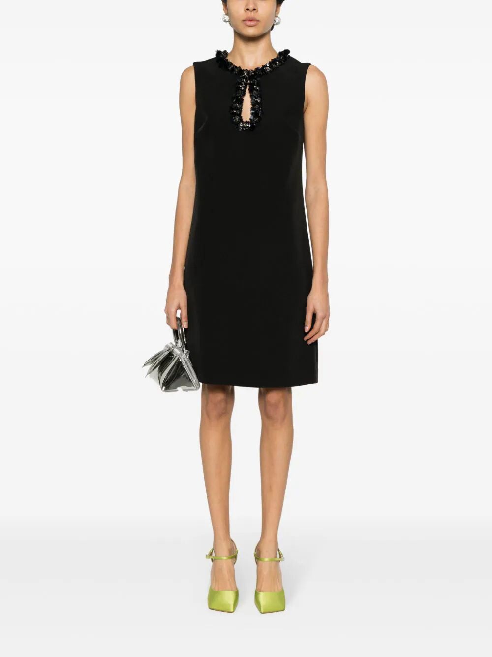 Sleeveless Mini Dress With Paillettes